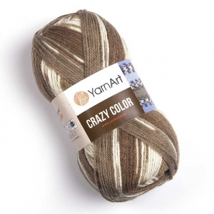 Пряжа Crazy Color (25%ш+75%акрил) 5х100гр/260м цв.139 секц.крашение