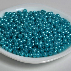 Бусины круглые 05мм 40г т.бирюзовый