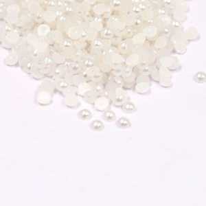 Бусины полусфера 04мм 50гр белый