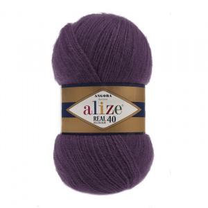 Пряжа Angora Real 40 (40%шерсть+60%акрил) 5х100г/430м цв.111 фиолетовый