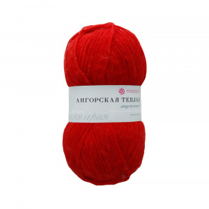 Пряжа Ангорская теплая (40%шерсть,60% акрил) 5х100г/480м цв.88 красный мак