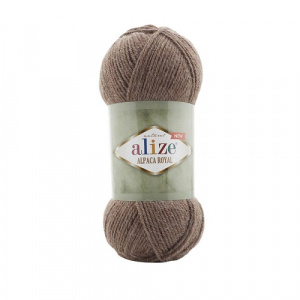 Пряжа Alpaca Royal (55%акр+30%альп+15%ш) 5х100гр/250м цв.688 кофе с молоком
