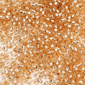 Бисер PRECIOSA цв.78284/331-19001 20гр персиковый прозрачный с серебр.центром
