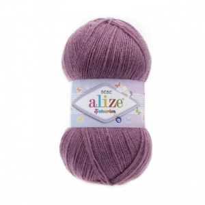 Пряжа Sekerim Bebe (100%акрил) 5х100г/350м цв.28 сухая роза