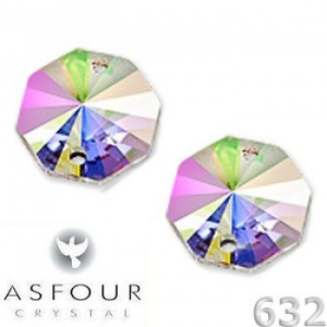 Стразы Asfour пришивные №632/22мм восьмигранник №100 перламутр