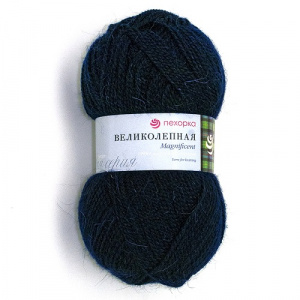 Пряжа Великолепная (30%ангора 70%акрил) 5х100гр/300м  цв.04 т.синий