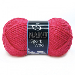 Пряжа Sport Wool (25%шерсть+75%акрил) 5х100г/120м цв.10116 яр.розовый
