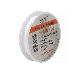 Нитки д/бисера IDEAL Tytan 100м белый