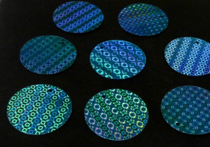 Пайетки россыпью круглые 25мм №5657 бирюзовый лазер (25±1шт)