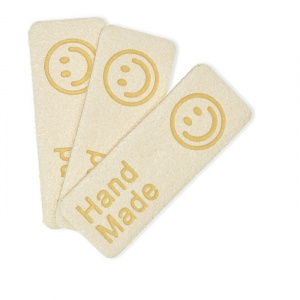 Нашивка "Hand Made" #7879-2 40х15мм св.бежевый