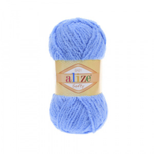 Пряжа Softy (100% микрополиэстер) 5х50гр/115м цв.40 голубой