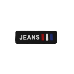 Нашивка лейбл #173 Jeans 40х12мм черный