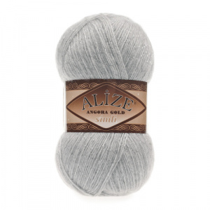 Пряжа Angora Gold SIMLI (75%акр+20%шер+5%мет) 5Х100г/500м цв.21 серый