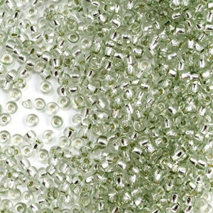 Бисер PRECIOSA цв.78263/331-19001 20гр серо-зеленый прозрачный с серебр.центром