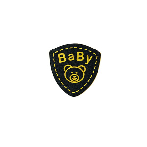 Нашивка лейбл #303 Baby 25х22мм черный