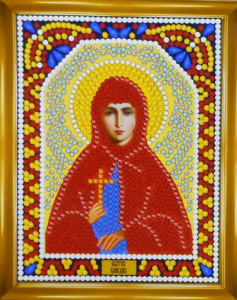 Мозаика круглые стразы ИМРА5-096 "Св.Мученица Клавдия" 14,5х10,5см 