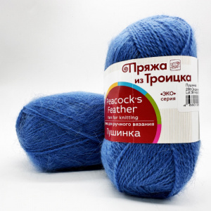 Пряжа Пушинка (50%шерсть+50%козий пух) 10х50гр/225м цв.256 св.джинс