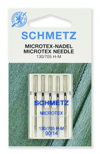 Иглы "Schmetz" микротекс (особо острые) №90, 130/705H-M (5игл) для БШМ   