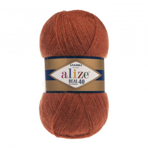 Пряжа Angora Real 40 (40%шерсть+60%акрил) 5х100г/430м цв.36 терракот