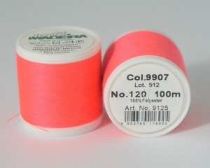 Нитки Madeira Aerofil 120/100м №9907 неон коралловый