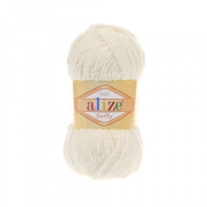 Пряжа Softy (100% микрополиэстер) 5х50гр/115м цв.62 св.молочный
