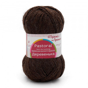 Пряжа Деревенька (100%шерсть) 10х100г/170м цв.0251 коричневый