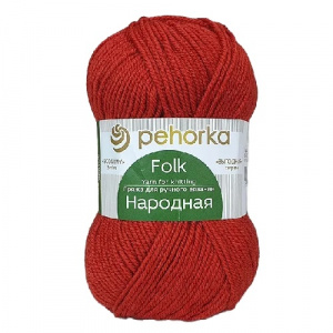 Пряжа Народная (30%шерсть+70%высокооб.акрил) 5х100г/220м цв.30 св.терракот