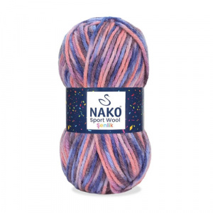 Пряжа Sport Wool Senlik (25%шерсть+75%акрил) 5х100г/120м цв.87742 меланж