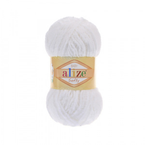 Пряжа Softy (100% микрополиэстер) 5х50гр/115м цв.55 белый
