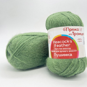 Пряжа Пушинка (50%шерсть+50%козий пух) 10х50гр/225м цв.117 киви