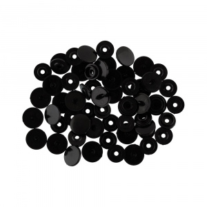 Кнопки пластиковые "Micron" POM-10 10мм 15шт черный