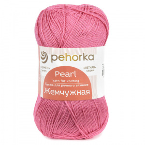 Пряжа Жемчужная (50%вискоза+50%хлопок) 5х100г/425м цв.11 ярко розовый