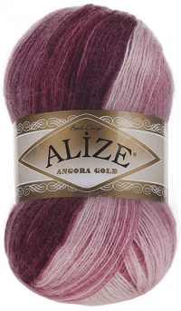 Пряжа Angora Gold Batik (80%акрил+20%шерсть) 5х100г/550м цв.1895