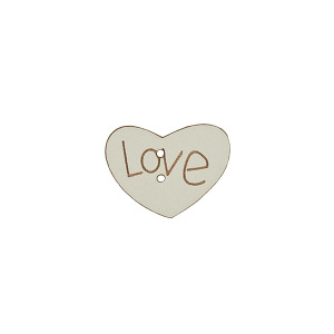 Нашивка лейбл #301 Love 20х20мм белый