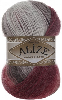Пряжа Angora Gold Batik (80%акрил+20%шерсть) 5х100г/550м цв.1984