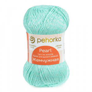 Пряжа Жемчужная (50%вискоза+50%хлопок) 5х100г/425м цв.411 мята