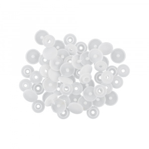 Кнопки пластиковые "Micron" POM-10 10мм 15шт белый