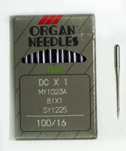 Иглы "ORGAN" DCх1 №100 Япония д/оверлока для ПШМ