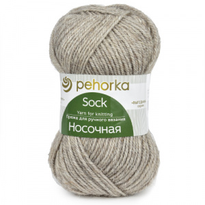 Пряжа Носочная (50%шерсть+50%акрил) 10х100г/200м цв.371 серый