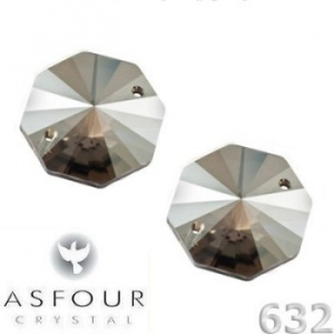 Стразы Asfour пришивные №632/12мм восьмигранник №305 графит