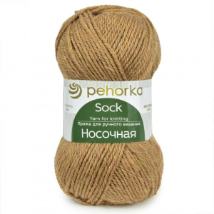 Пряжа Носочная (50%шерсть+50%акрил) 10х100г/200м цв.194 рыжик
