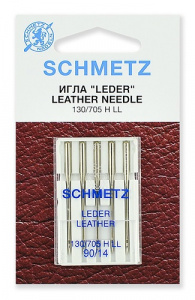 Иглы "Schmetz" кожа №90 (5игл) для БШМ 