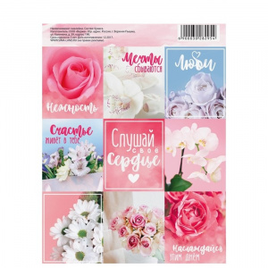 Наклейки декоративные 3028295 "Нежность" 11 х 16см