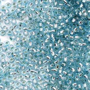 Бисер PRECIOSA цв.78234/331-19001 20гр бирюзовый прозрачный с серебр.центром