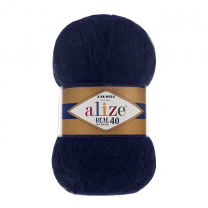Пряжа Angora Real 40 (40%шерсть+60%акрил) 5х100г/430м цв.58 т.синий