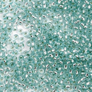 Бисер PRECIOSA цв.78265/331-19001 20гр бирюзовый прозрачный с серебр.центром