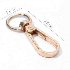 Карабин поворотный металл 48х18мм #3780090 золото