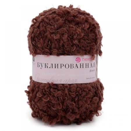 Пряжа Буклированная (30%мохер+20%шерсть+50%высокооб.акрил) 5х200г/220м цв.173 грильяж