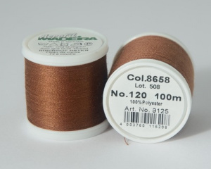 Нитки Madeira Aerofil 120/100м №8658 св.коричневый