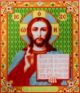 Ткань для вышивания бисером №056 "Вседержитель" 23х29см